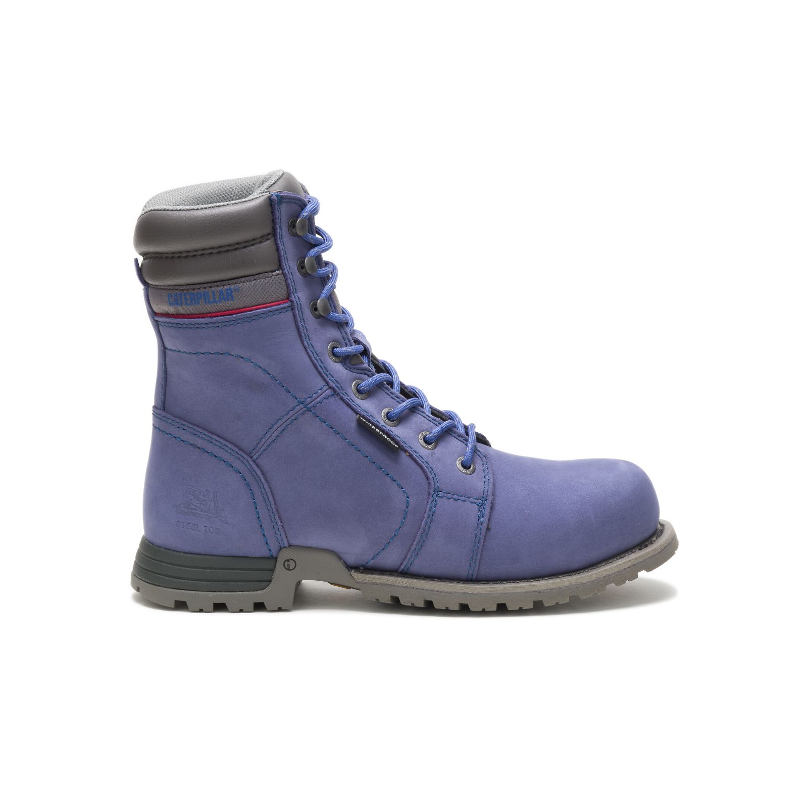 Caterpillar Echo Waterproof Steel Toe - Womens Work Boots - Purple - NZ (932YGXCON)